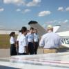Final Pre-Flight inspection check before boarding plane.