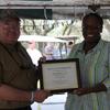 Bill Barber of Lykes Brothers excepting Business Appreciation Award 