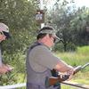 Dwayne Hulsey loads his shot gun.