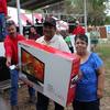 Jose Vasquez had the ticket of the very first number called and he chose the TV instead of the truck. 