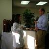 Physician Assistant Lauren Canary with visitor