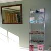 Product shelves near front entrance
