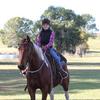 This little girl can ride a horse