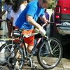 They even washed a bicycle