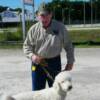 Owner Bill Hodge and Sandy she just got her shots 