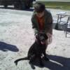 Silas with owner after check up 