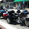 Harley Davidson Trike pulling a trailer  really nice.