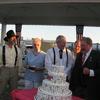 Cutting birthday cake with Teddy