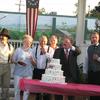 Cutting birthday cake with Teddy