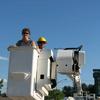 Bucket truck rides operated by Ernesto C.O.W. Electric Dept.