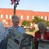City Commissioner Connie with Fayree with special edition newspaper